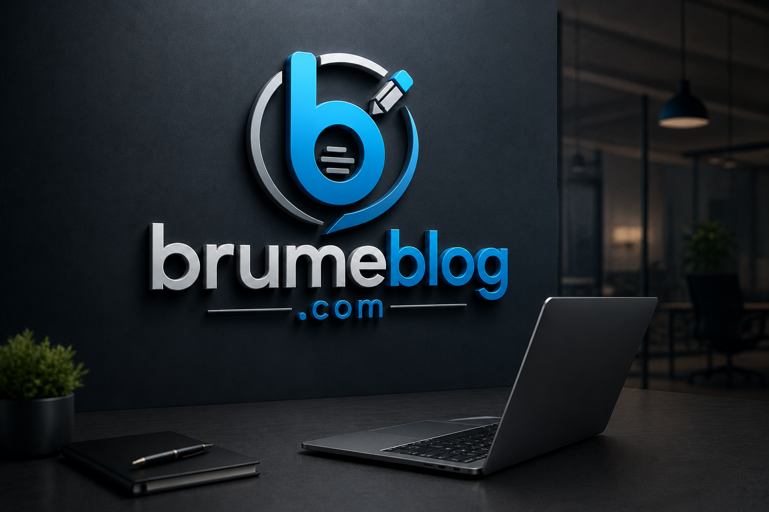 BrumeBlog review showing a multi-niche blog website concept on a laptop screen
