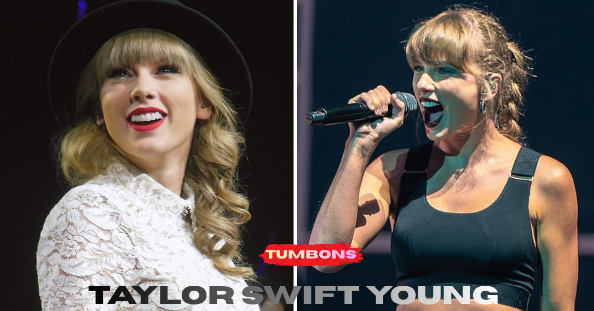 Two Taylor Swift concert photos in one collage