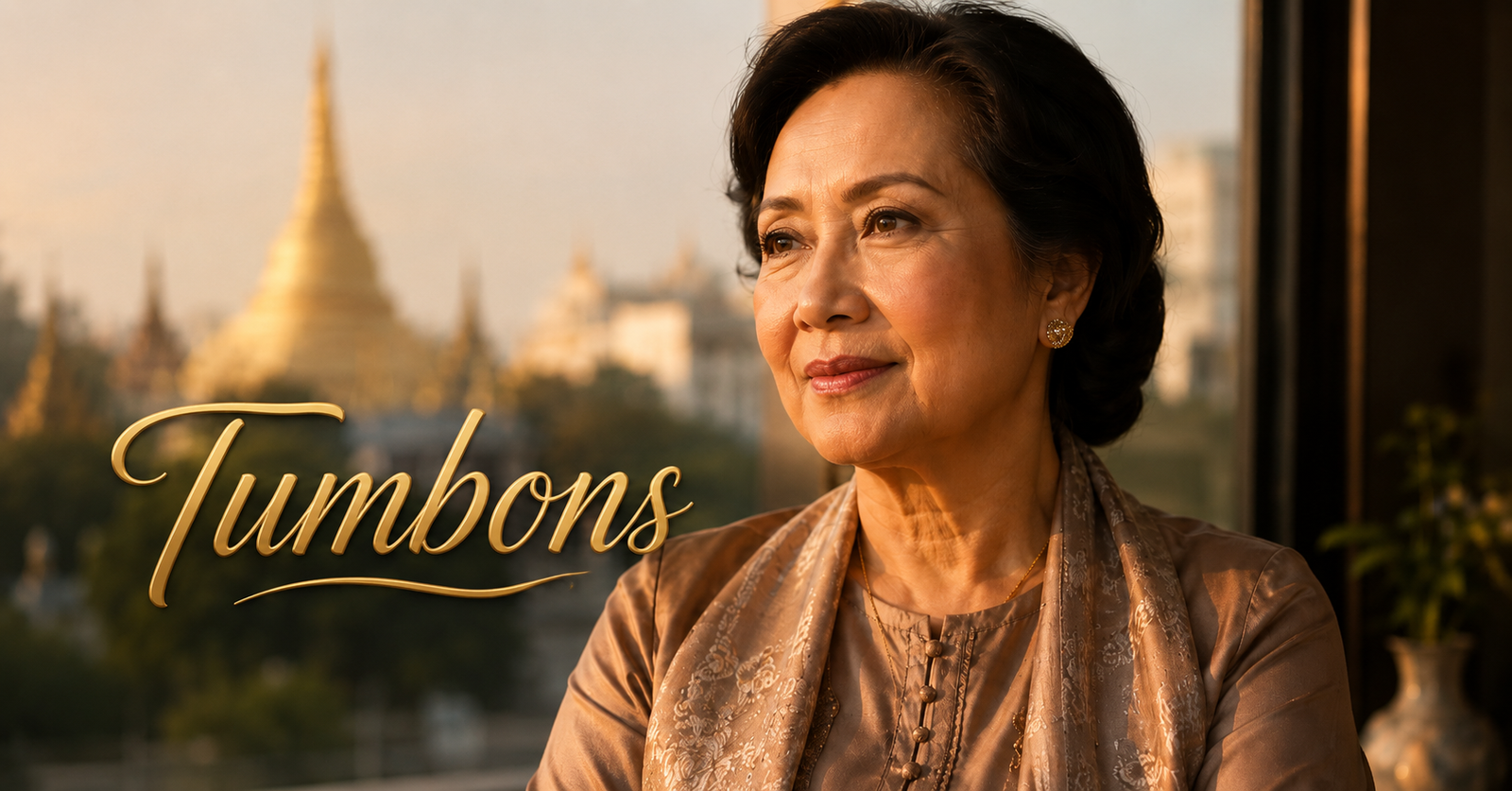 Portrait-style editorial image symbolizing Alex Wagner’s Burmese heritage and family history