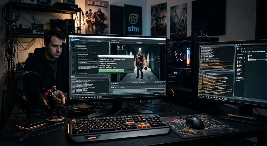 SFM compile process for Source Filmmaker models and animations